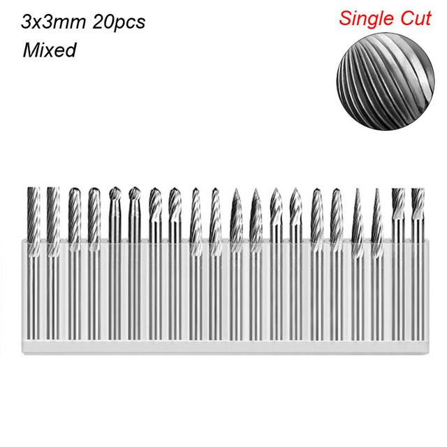 3mm Shank Tungsten Carbide Burr 1/8quot; Milling Cutter