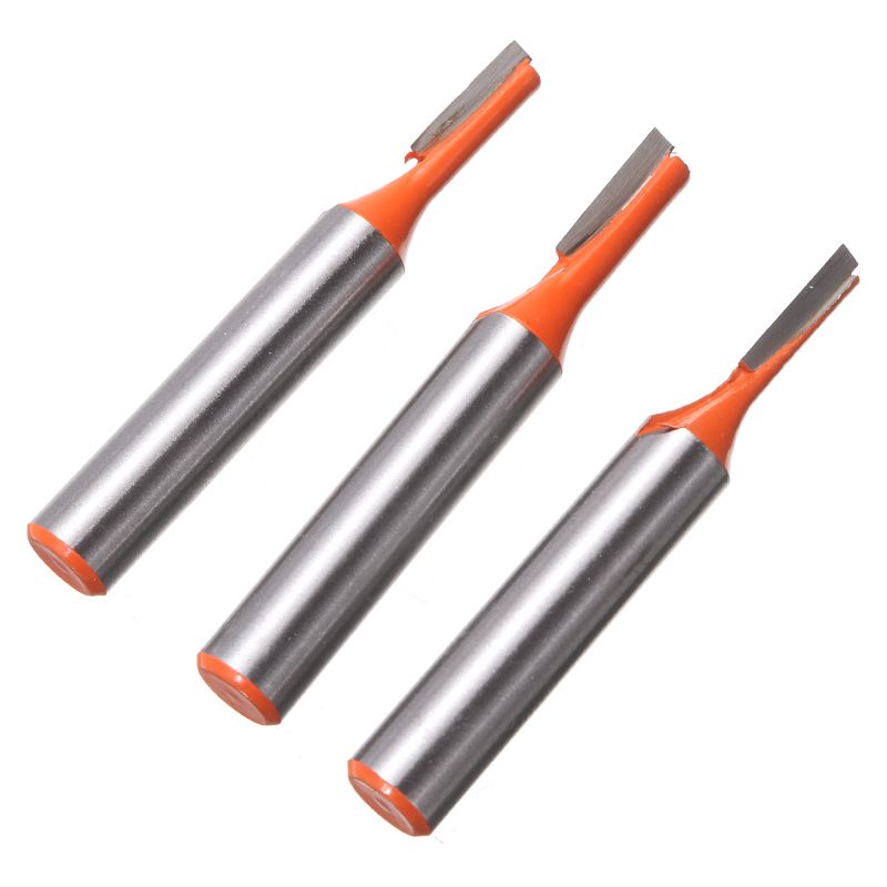 3pcs 8mm Shank Straight Cutter Router Bit 3mm Milling Cutter