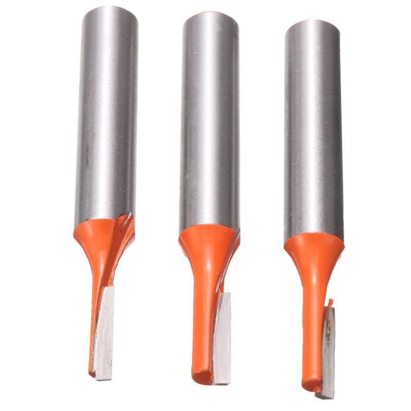 3pcs 8mm Shank Straight Cutter Router Bit 3mm Milling Cutter