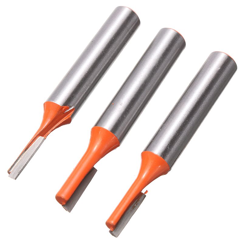 3pcs 8mm Shank Straight Cutter Router Bit 3mm Milling Cutter