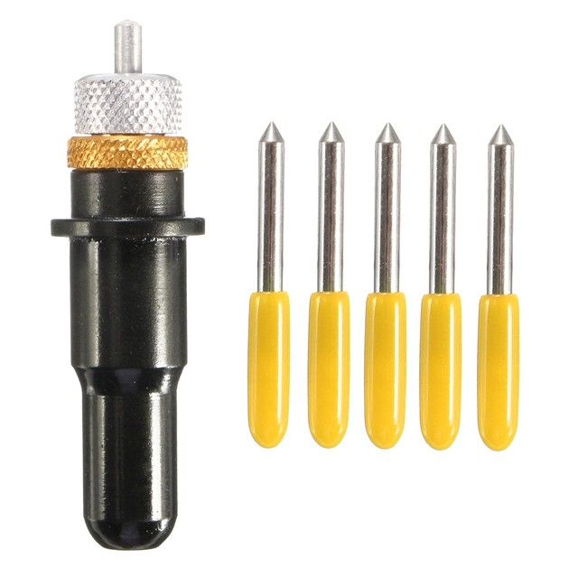 12mm Black Cutting Plotter With 5pcs Blades Milling Cutter