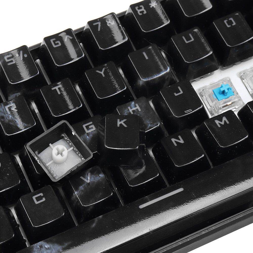 104 Keys Black Starry Sky Keycap Set OEM Profile ABS Two Molding Keycaps For Mechanical Keyboard