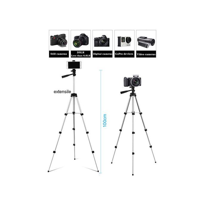 Suitable For Mobile Phone/camera/ring Light/metal Tripod + Remote Control