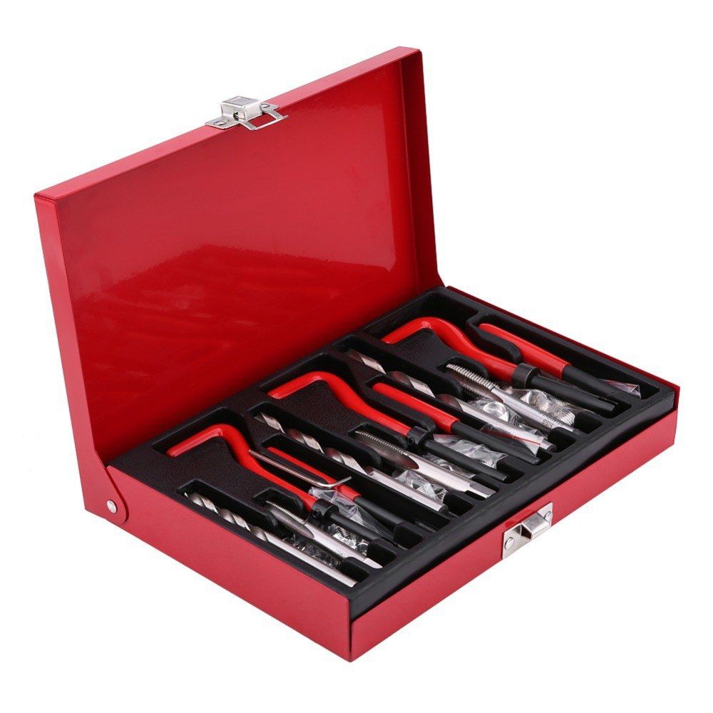 88Pcs Stripped Thread Rethread Helicoil Repair Kit Set
