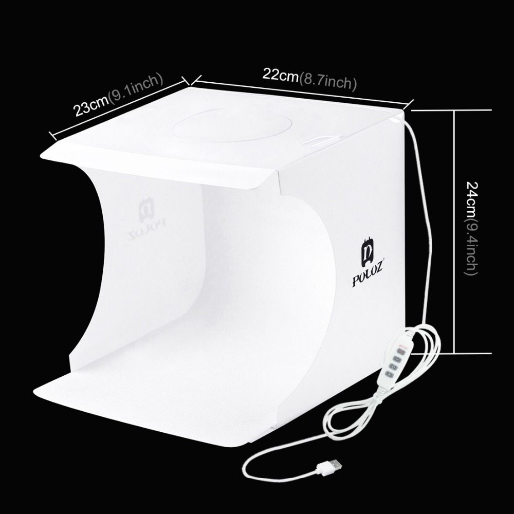 31*31cm Lightbox Mini Foldable Photo Studio Box Photography LED 30cm Lightbox Studio Shooting Tent Kit &6 Color Backdrops
