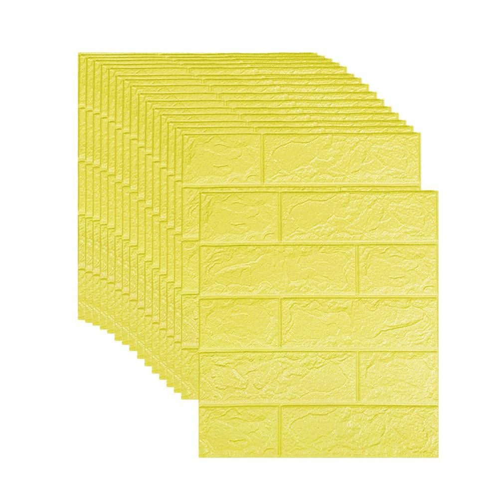 15Pcs Self to Adhesive 3D Brick Sticker DIY Waterproof Foam Wallpaper Room Kitchen Roof Ceiling Background Wall Decals to G