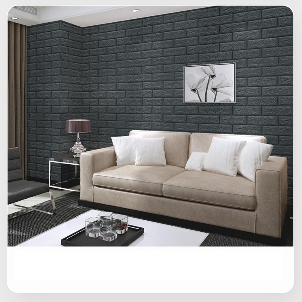 15Pcs Self to Adhesive 3D Brick Sticker DIY Waterproof Foam Wallpaper Room Kitchen Roof Ceiling Background Wall Decals to G
