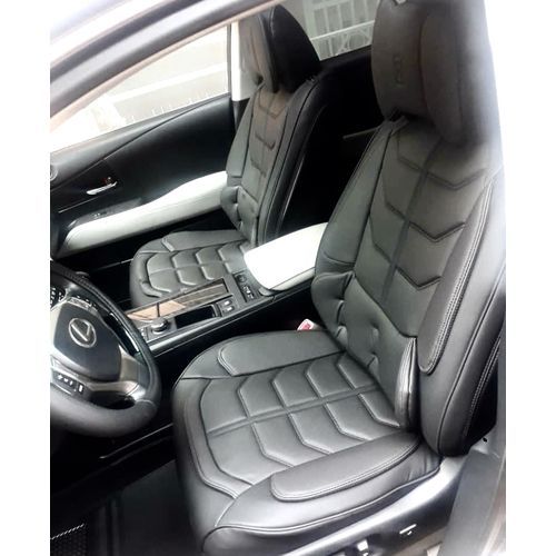 Universal Luxury 5 Seater Leather Seat Cover - Black