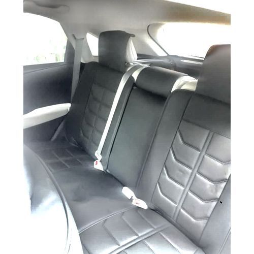 Universal Luxury 5 Seater Leather Seat Cover - Black