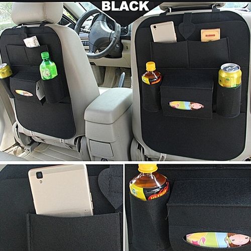 2pcs Auto Car Backseat Organizer Car-Styling Holder Felt Covers Versatile Multi-Pocket Seat Wool Felt Storage Container Hanging Box Multifunction Vehicle Accessories Bag
