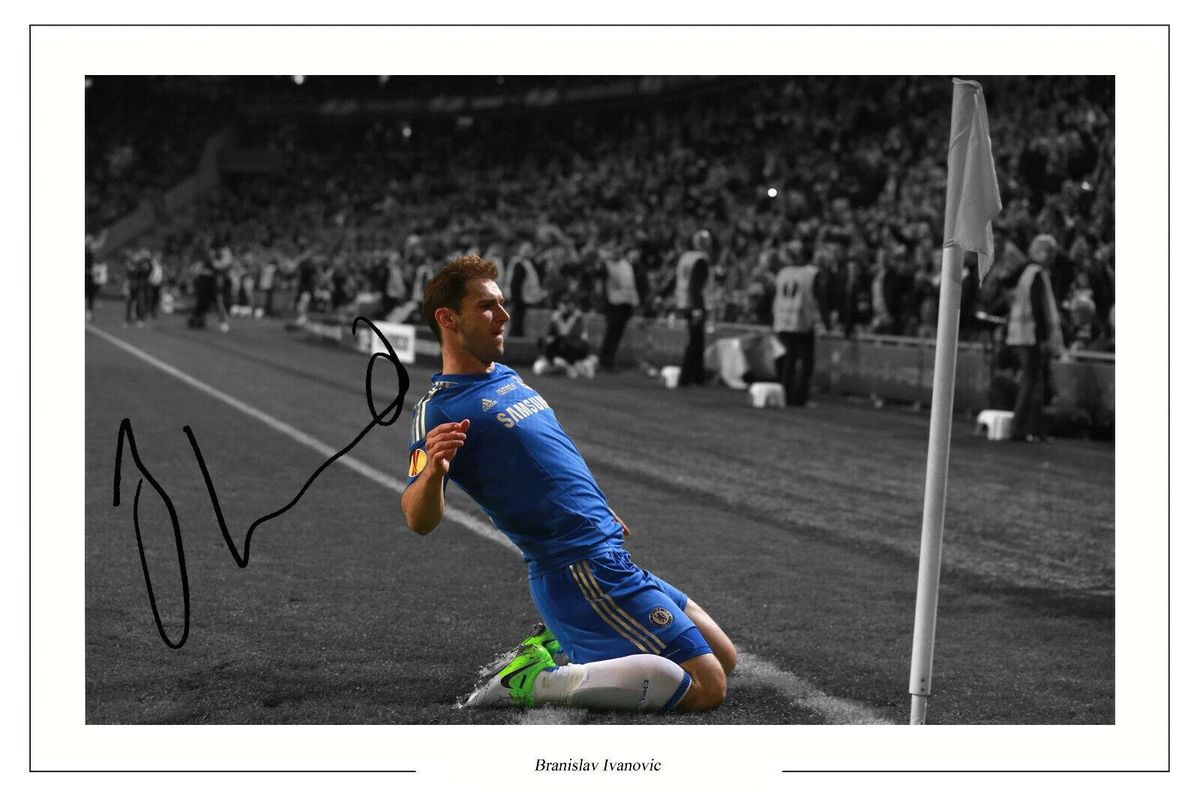 BRANISLAV IVANOVIC Signed Autograph Photo Poster painting Signature Gift Print CHELSEA Soccer