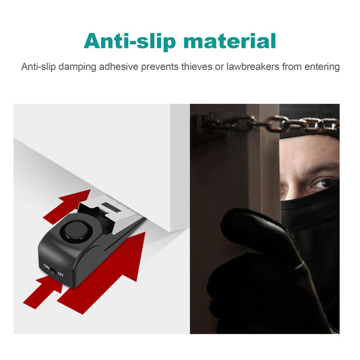 Door Stop Security Alarm 120DB Portable Door Lock For