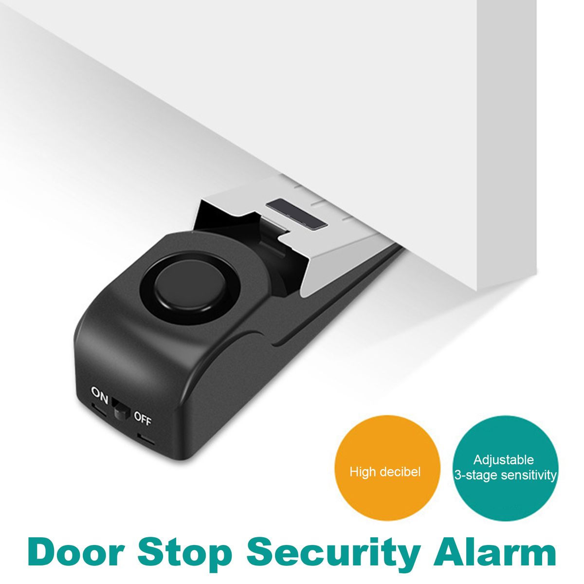 Door Stop Security Alarm 120DB Portable Door Lock For