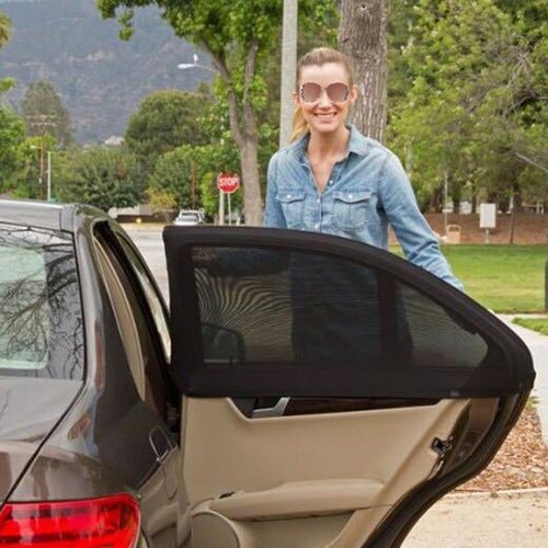2pcs Car Side Rear Window Sun Visor Shade Mesh Cover Shield