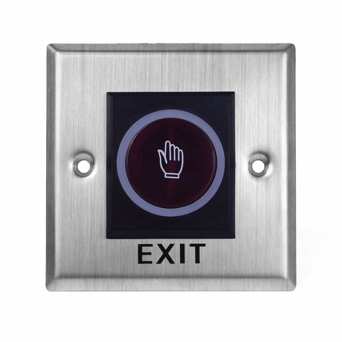 OR No Touch Sensor Exit Switch Inductive Release Button Access Control-Black & Silver