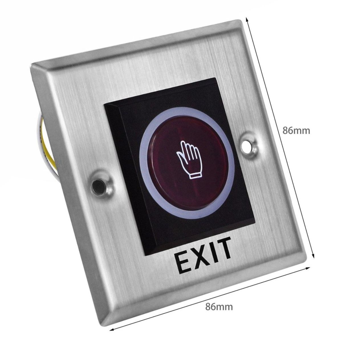 OR No Touch Sensor Exit Switch Inductive Release Button Access Control-Black & Silver