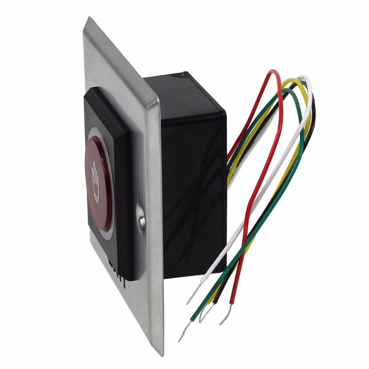 OR No Touch Sensor Exit Switch Inductive Release Button Access Control-Black & Silver