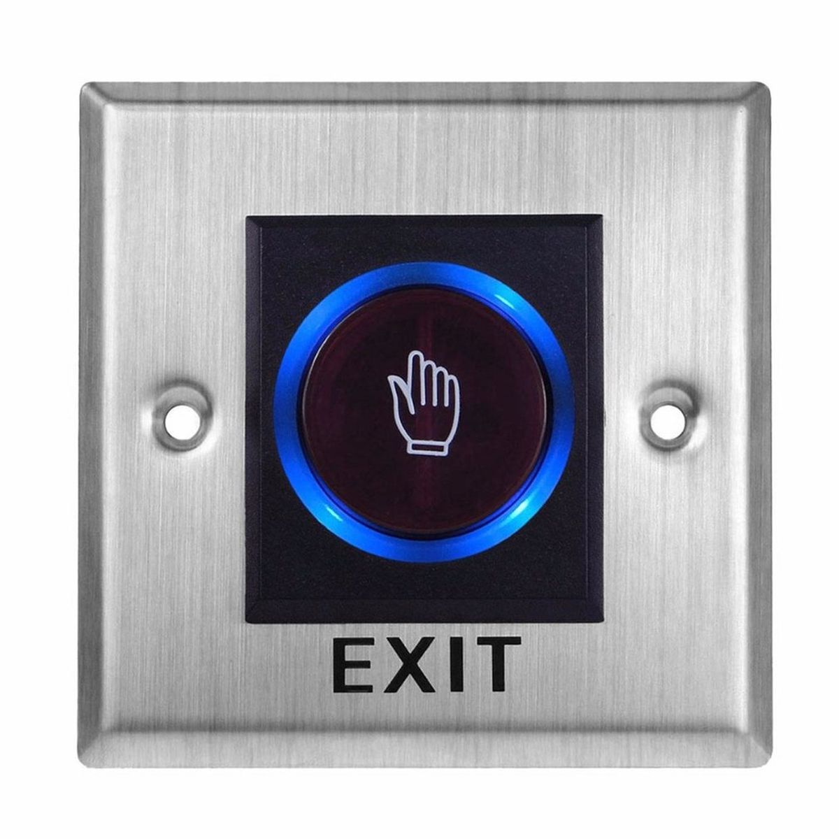 OR No Touch Sensor Exit Switch Inductive Release Button Access Control-Black & Silver