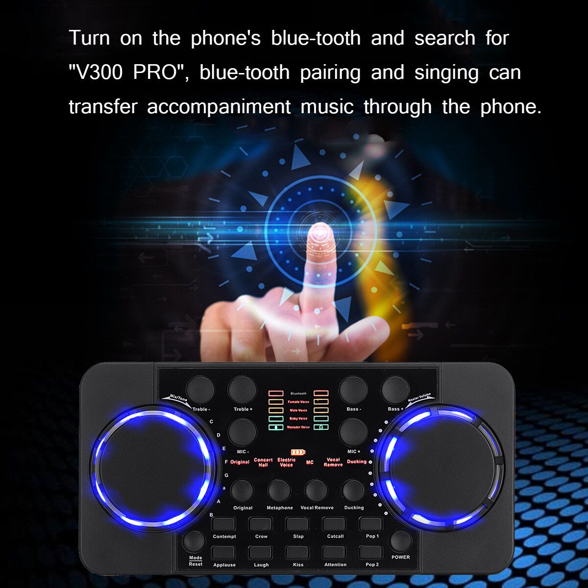 Live Sound Card Webcast Headset Mic Voice Control For IOS Android Phone Computer