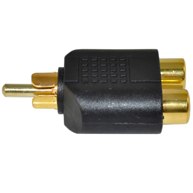RCA Male To Double Female Socket AV Audio Video Signal Y