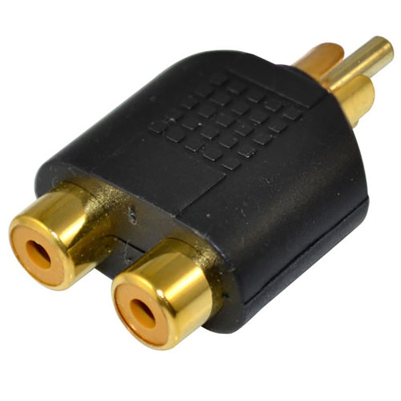 RCA Male To Double Female Socket AV Audio Video Signal Y