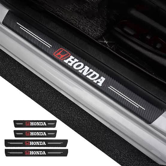 4 Pieces Car Door Step Plate Sill Anti Scratch Sticker Protector Universal Fit For Honda