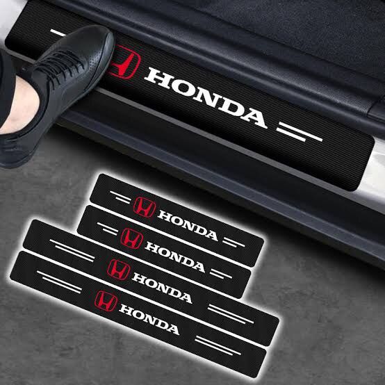 4 Pieces Car Door Step Plate Sill Anti Scratch Sticker Protector Universal Fit For Honda