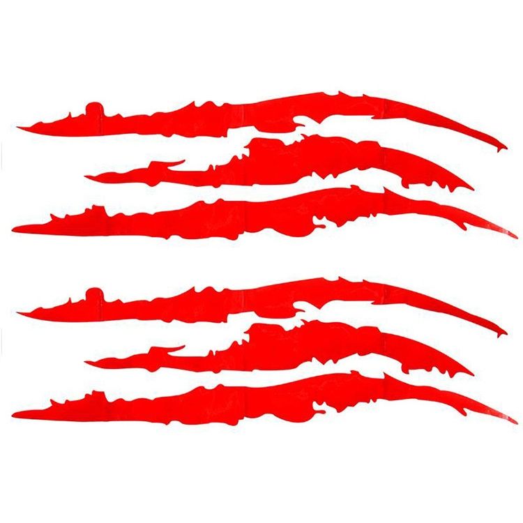 2 PCS Reflective Car Sticker Monster Scratch Stripe Claw Marks Car Auto Headlight Decoration Vinyl Decal Car Stickers, Size:40X12cm