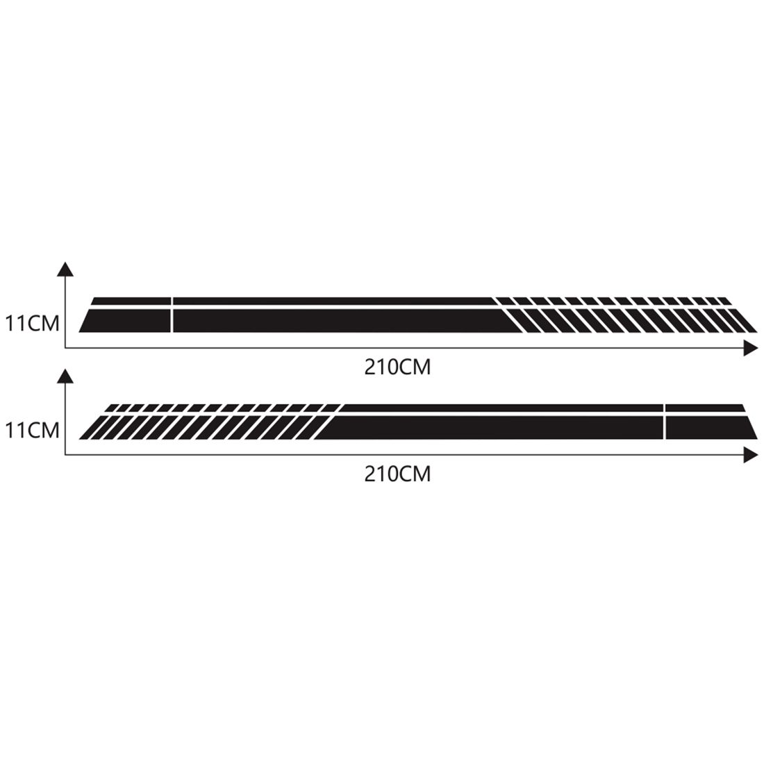 Car Styling Stripe PVC Sticker Auto Decorative Sticker (Black)
