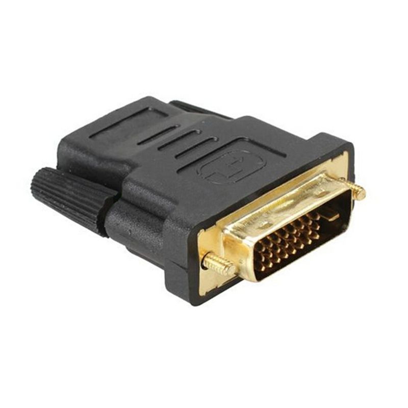 Gold Plated DVI-D Male 24+1 To HDMI-compatible Female