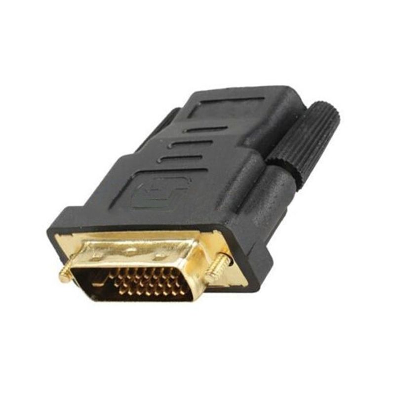 Gold Plated DVI-D Male 24+1 To HDMI-compatible Female