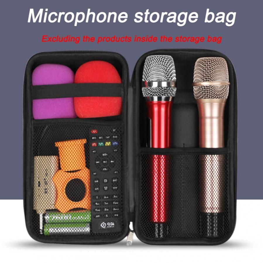 Microphone Storage Bags Portable Hard Multifunctional
