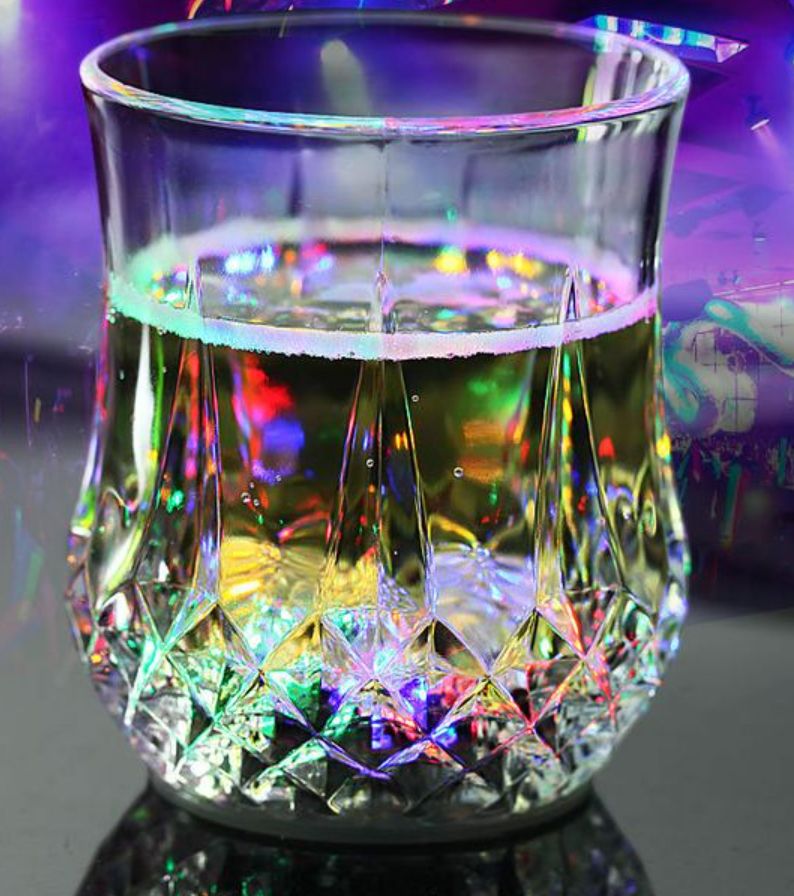 LED Night Glass Cup Luminescent Glass Glowing Cup