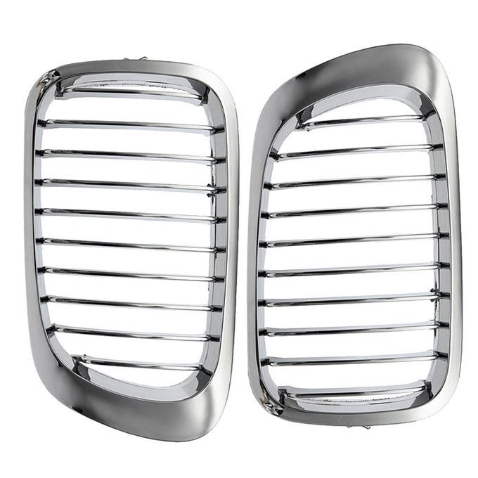 2 Pieces Front Bumper Hood Grille For BMW E46 M3 3 Series 2DR 99-06