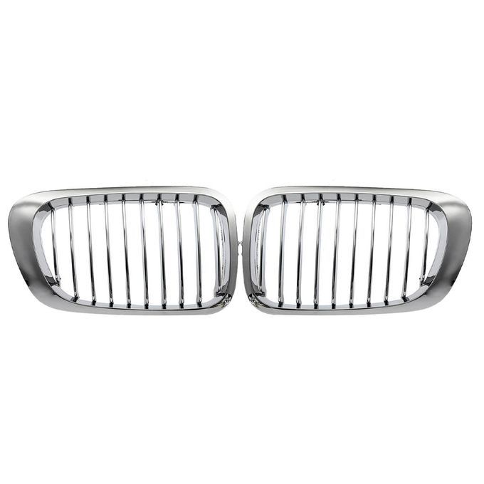 2 Pieces Front Bumper Hood Grille For BMW E46 M3 3 Series 2DR 99-06