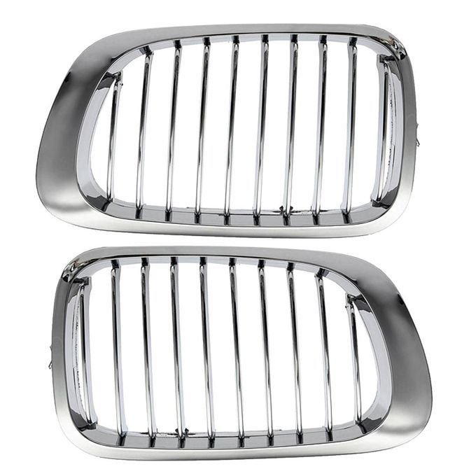 2 Pieces Front Bumper Hood Grille For BMW E46 M3 3 Series 2DR 99-06