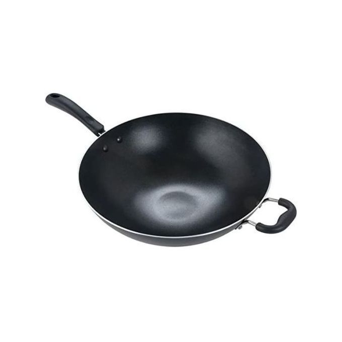 Extra Large- Non -Stick WOK Fry Pan Sauce Pan Akara Puff Puff Frying Pan