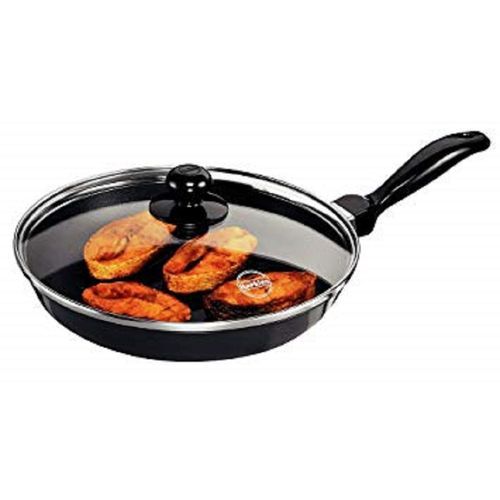 Large-Non Stick Kitchen Fry Pan With Glass Cover