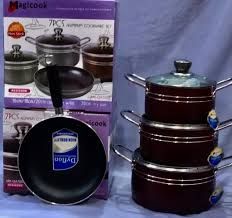 7pcs Non Stick Aluminium Cooking Pots