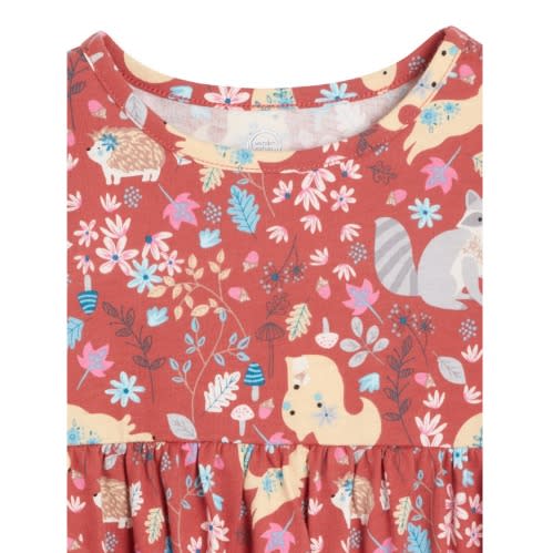 Girls Organic Cotton Long Sleeve Knit Skaters Dress - 3pcs