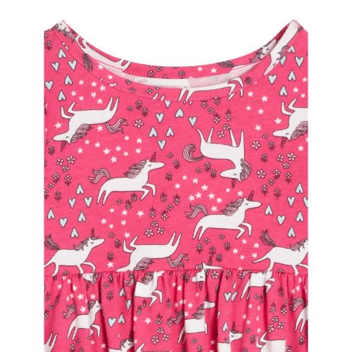 Girls Organic Cotton Long Sleeve Knit Skaters Dress - 3pcs