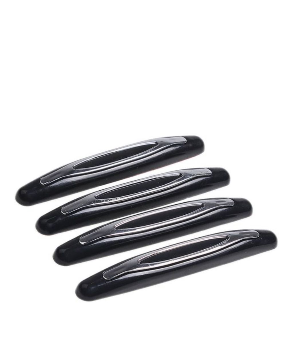 4 Pieces Anti Scratch Door Chrome Black