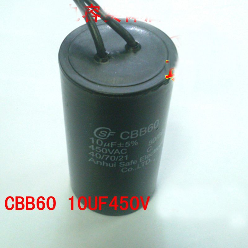 Cbb60 Ac 450v 10uf 50hz Polypropylene Film Motor Running