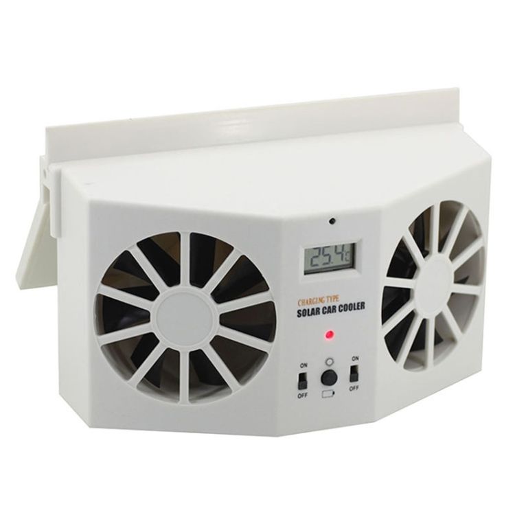 2W Solar Powered Car Auto Air Vent Cool Fan