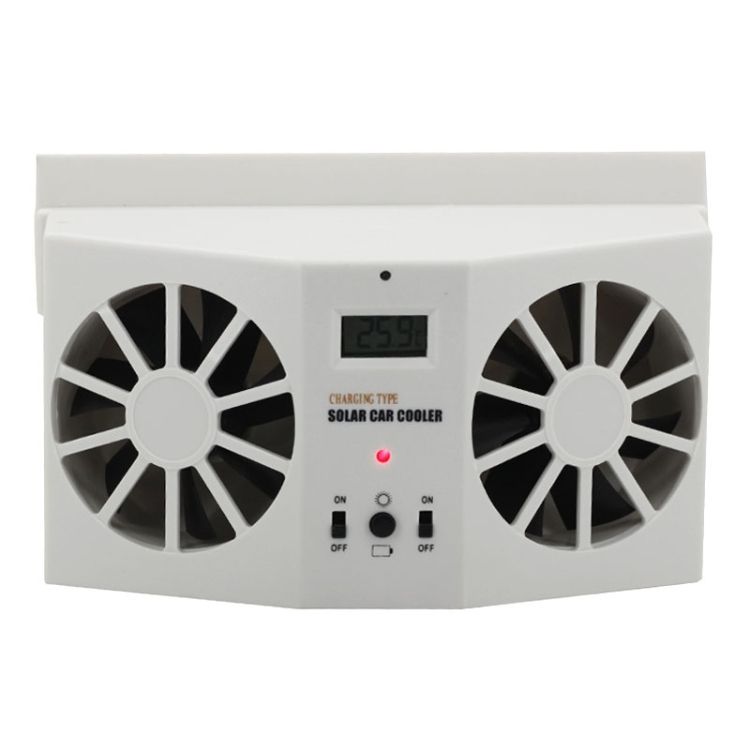 2W Solar Powered Car Auto Air Vent Cool Fan