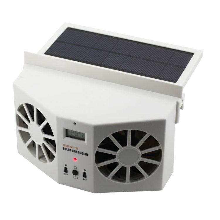 2W Solar Powered Car Auto Air Vent Cool Fan