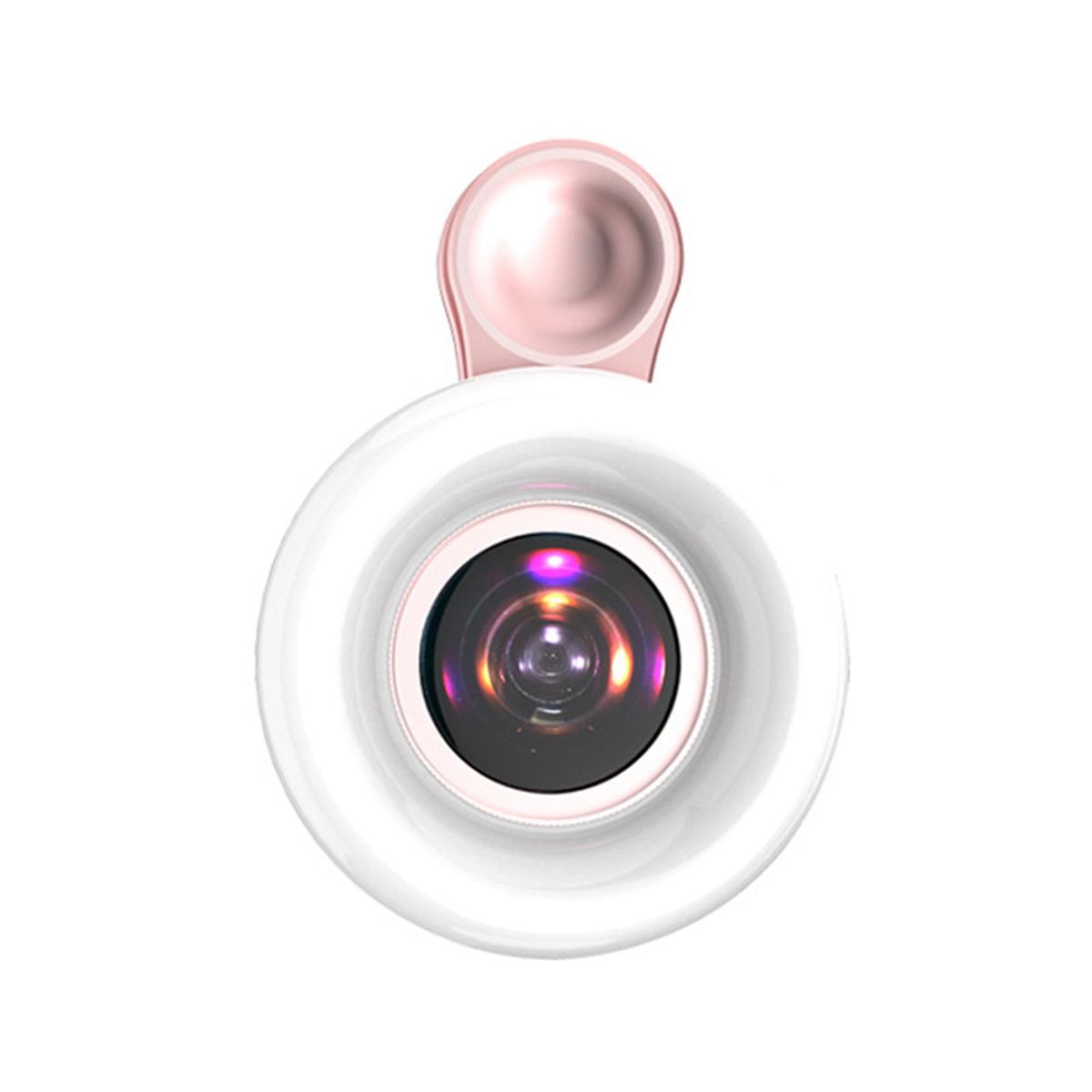 Universal Mobile Phone Fill Light 15x Macro Lens Wide Macro For Pink