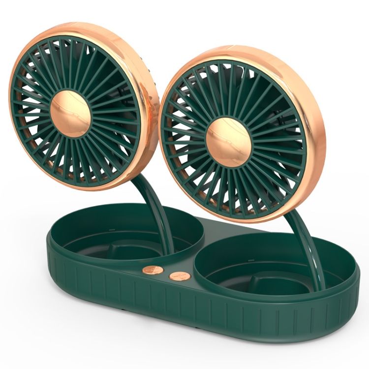 Car USB Fan Car Shake Head Fan F303 (Gold)