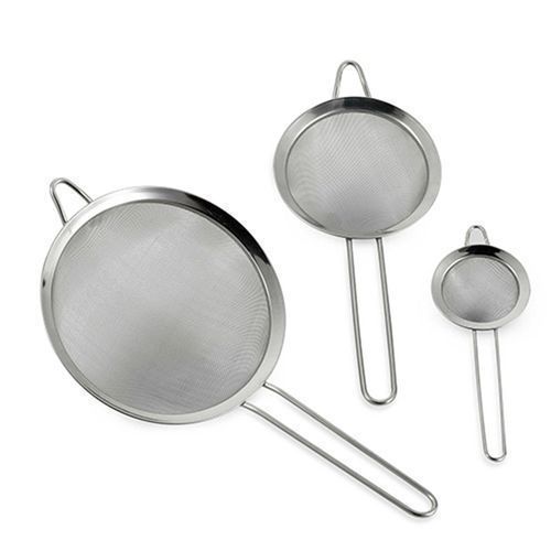 Set Of 3 Fine Mesh Stainless Steel Strainers