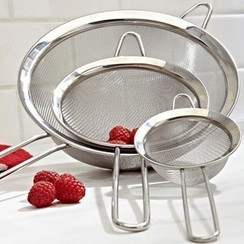 Set Of 3 Fine Mesh Stainless Steel Strainers